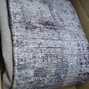 Eleisa Modern Abstract 8'x10' Area Rug for Living Room, Purple & Grey, Non-Slip Stain Resistant Washable Rug, Abstract Vintage Home Decor Carpet for Bedroom, Kitchen, Dining Room