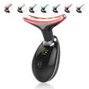 Light Based Multifunctional Facial Massager, 7 Color Portable Face Massager Tool for Skin Care, Glossy Black
