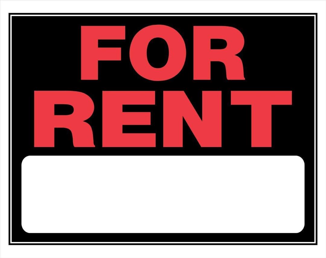 Hillman 840026 For Rent Sign with Space for Fill In, Black and Red Plastic, 15x19 Inches 1-Sign