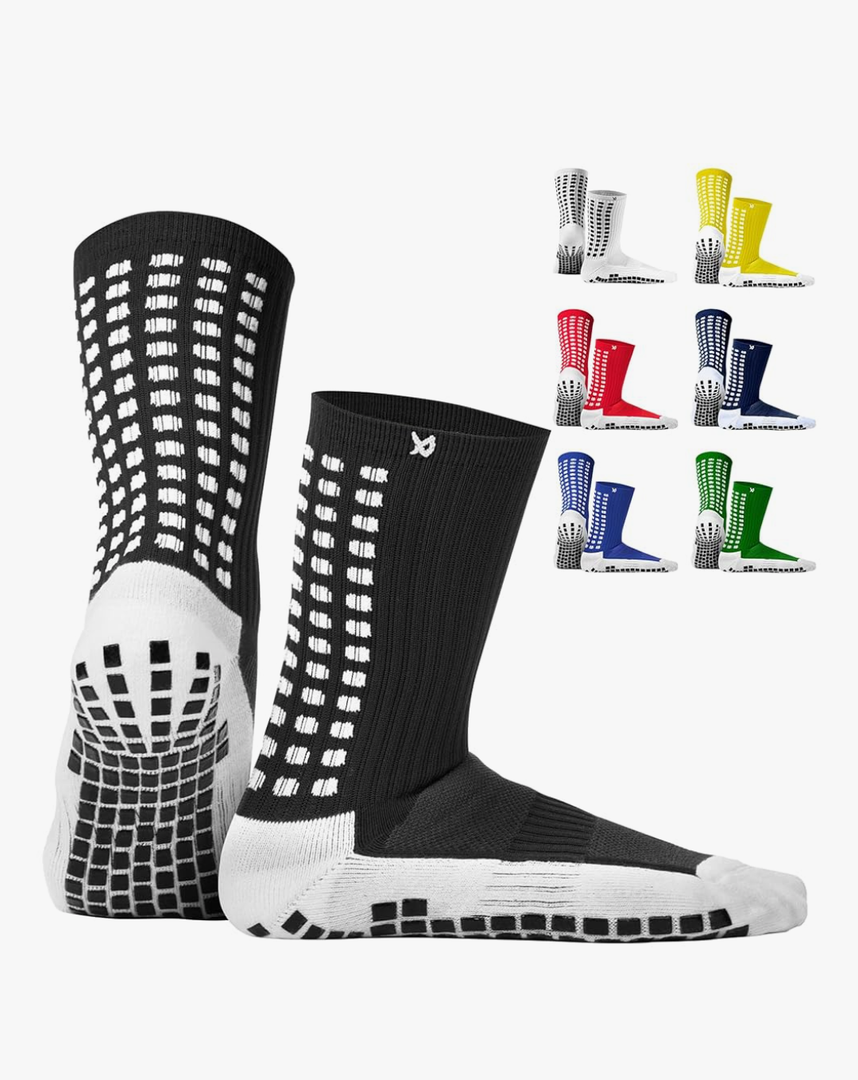 Lux Dual Grip Socks - Soccer Grip Socks for Men and Women. GripArray Performance & Comfort, 8.7"