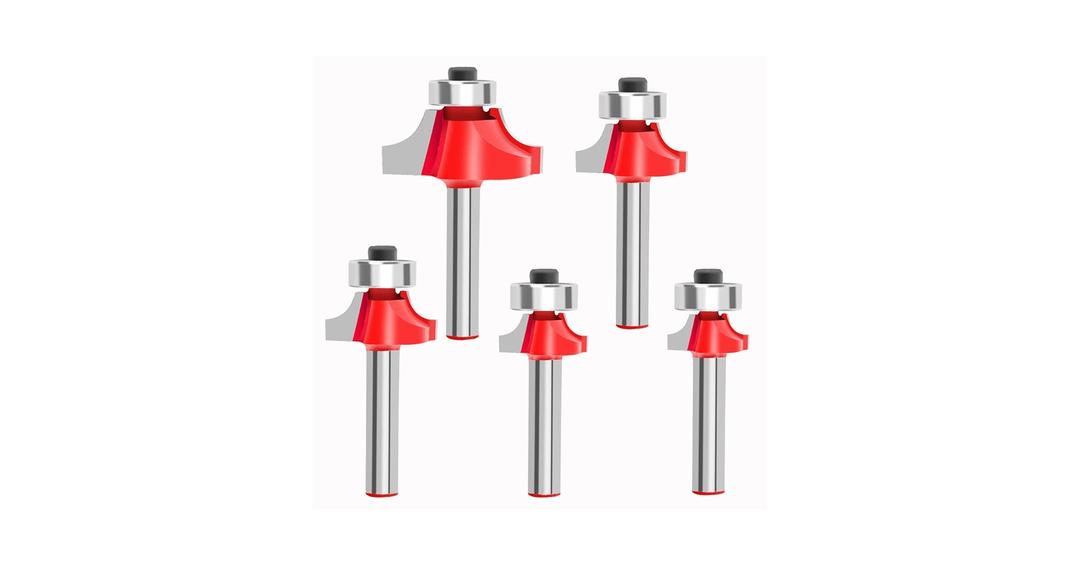 Keyhole Router Bits Set, 1/4" Shank Router Bit Set 6 pcs Router Bit Set 1/4 & 5/16 & 3/8 & 9/16 & 1/2 & 5/8 Inch Blade Diameter