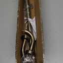 Antique Bronze Curtain Rod, 16-28" with 1" Diameter Disc, Adjustable, Aluminum Finish, Wall Mounted, Window Treatment