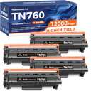 TN760 Toner Cartridge Compatible Replacement for Brother TN760 TN-760 TN730 TN-730 for MFC-L2690DW MFC-L2710DW MFC-L2750DW HL-L2370DW HL-L2395DW DCP-L2550DW HL-L2350DW Printer  Toner Cartridges(3 Pack)