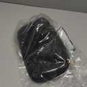 Relavel Makeup Bag, Small Makeup Bag for Women, Travel Cosmetic Bag, 2 Layers Waterproof Makeup Organizer Storage with Makeup Brush Holder, Black