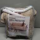 Reversible Oversized Sofa Covers Couch Cover Furniture Protector for Dogs Elastic Straps Water Resistant(XLSofa,Beige/Beige)