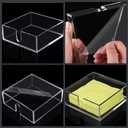 Acrylic Cocktail Napkin Holder for Table, Clear Beverage Napkin Holder Square Rectangle for Dinner, Kitchen, Bathroom, Restaurant, Bar (10 Pieces, 5.5 x 5.5 Inch)