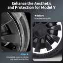 Wheel Rim Protector for Tesla Model Y 20 Inch Induction Wheels All-in-one Car Tire Trim Rings Rim Case Hubcaps Wheel Cover 2020-2024 Model Y Accessories