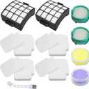 Alrens AZ3002 Replacement Filters and Odor Kit for Shark AZ3002 AZ3000 AZ3000W Stratos Duo Clean PowerFins Upright Vacuumm, 2 Filter + 4 Foam & Felt Kit + 4 Odor Neutralizer Cartridges