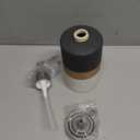 Dish Soap Dispenser Set with Silicone Funnel, Hand Soap, Shampoo, Body Wash, Ceramic Liquid Soap Dispenser for Kitchen and Bathroom Countertops, Stainless Steel Pump, Non Slip, 12 Oz, Black