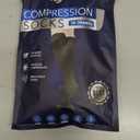 Compression Socks for Women & Men (20-30 mmHg) Support for Travel, Nurses, Pregnancy, Shin Splints, Sports and Everyday Wear (Large-X-Large, Black)