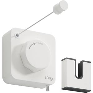 Danpoo Stainless Steel Retractable Clothesline Heavy Duty, Non-Sagging Clothes Line Retracting Indoor for Laundry Drying, White