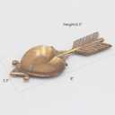 Funly mee Antique Trinket Dish Vintage Love arrow Gold Jewelry Tray, Marriage Ring Holder 8 x 3.3 inches