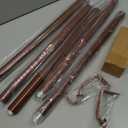 Wood Curtain Rod for Windows 48 to 84,1 inch Heavy Duty Decorative Curtain Rods with Imitation Wooden Grain Finials, Adjustable Boho Drapery Rod for Bedroom, Kitchen