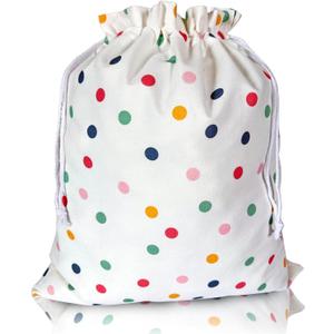 Gather & Knot Drawstring Gift Bags | 22" Extra Large | Happy Birthday | Premium Canvas | Reusable Fabric Wrap for Kids, Adults | Gender Neutral | Mix & Match Set (DOTS XL)