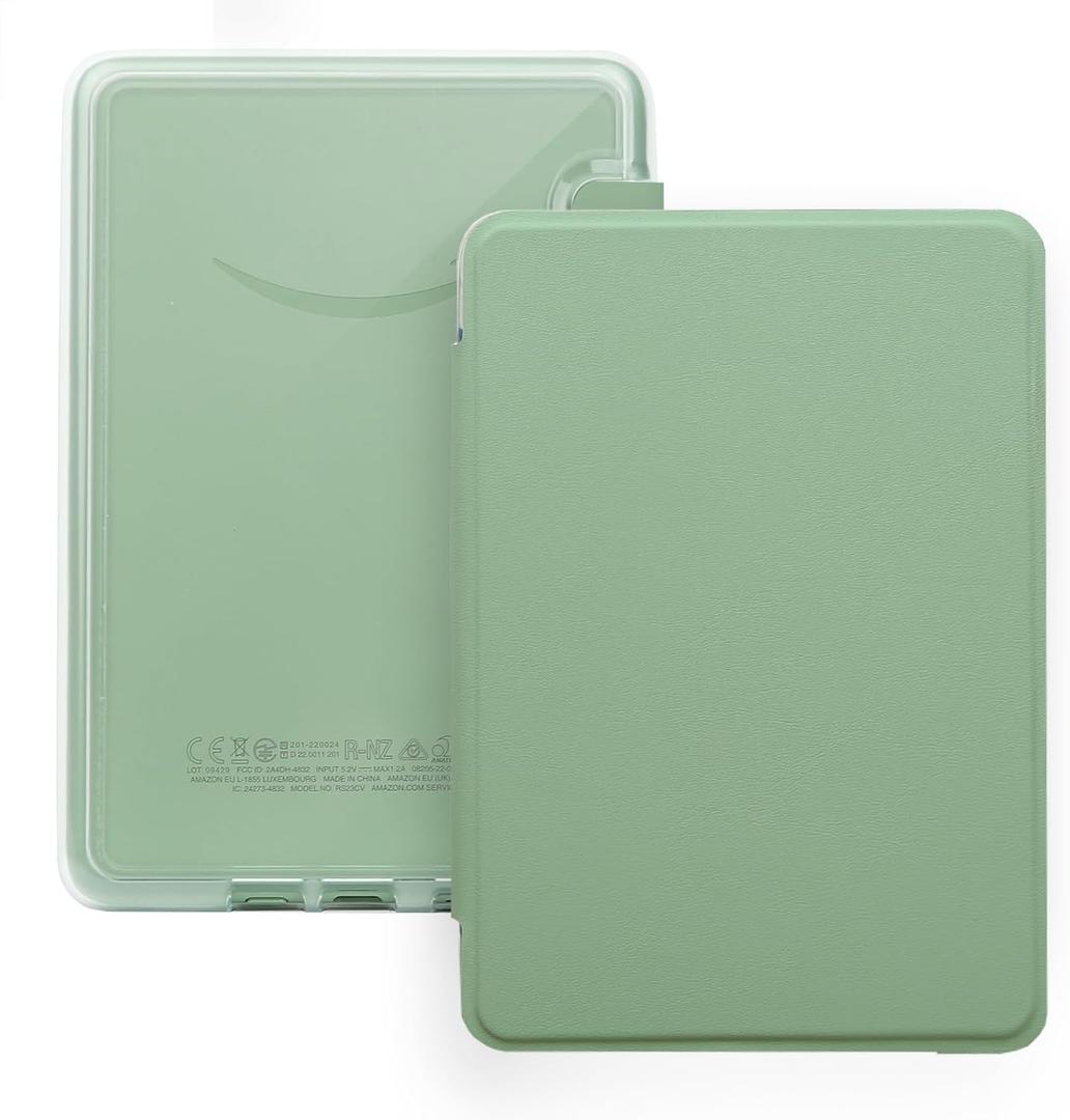 Case for 6" Kindle Paperwhite (10th Generation-2018 Release,Model No.PQ94WIF),Lihght PU Leather Cover and Transparent Hard Back,with Auto Sleep/Wake,Matcha Green
