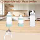 Spout Sippy Cup Conversion Kit for Mam Bottles, Spill-Proof Spout Cup Conversion Kit with Silicone Spout Nipple, Weighted Straw, Handle, Storage Case, 4 Pack