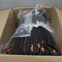 Simpli-Magic Heavy Duty Padded Moving Blankets 72" x 40" – 12 Pack – Packing Blankets, Furniture Covers for Moving, Black/Orange
