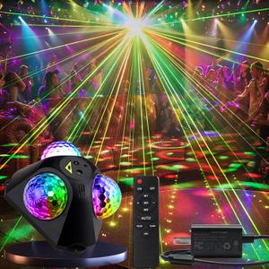 Disco Ball Party Lights Indoor Outdoor, Dj Lights Disco Ball Decor Party Strobe Light for Parties 3 Disco Balls Sound Activated with Remote Control Disco Light for Christams Halloween KTV Club Party