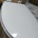 BEMIS 500EC 390 Toilet Seat with Easy Clean & Change Hinges, 1 Pack Round, Cotton White