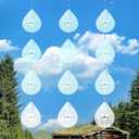 Water Droplets Bird Scare Discs Wind Spinners Outdoor, Highly Reflective Metal Double-Sided Bird Reflectors Extra Sparkly Garden Decor, Bird Deterrents for Outside Patio Porch, Unique Gardening Gifts