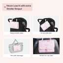 BabbleRoo Baby Changing Pad - Comfortable Portable Changing Pad, Compact, Fits in Any Diaper Bag - Lightweight and Soft with Cute Designs, Convenient Pockets, Extra Head Support  Pink Birdy