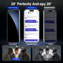 SMARTDEVIL 2 Pack Privacy Screen Protector for iPhone Air, 28 Anti-Spy 9H Tempered Glass, Impact & Scratch Resistant, Auto Dust & Bubble-Free Install Frame, Easy to Install, Case-Friendly