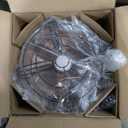 ETUOLMP Outdoor Ceiling Fan with Light and Remote, 21" Wet Rated Outdoor Fans for Patios & Gazebo, 6-Speed Adjustable, 3-Color Dimmable LED (Black)