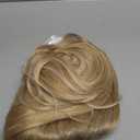 Platinum Blonde Highlight Ombre Light Brown Wig Long Wavy Layererd Wigs with Curtain Bangs for White Black Women,Synthetic Blonde Highlight Layered Wig for Daily Party Use 24Inch