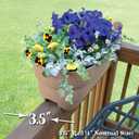 EMSCO Group Bloomers Railing Planter with Drainage Holes 24" Weatherproof Resin Planter Sand