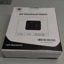 RV Camper Trailer Motorhome Power Cord Hatch Electrical Access Door (Black-1802MB)