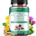 GREENPEOPLE Lymph-Liver Cleanse Detox & Repair - Strength Milk Thistle 30X Extract - Standardized and Concentrated 80% Silymarin w/Vitamin,95% curcuminoids & 17+Liver Health Nutrients Vegan 120CT