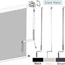 Universal replacment Part,Metal Installation Crank Wand for Sun Shades or Roller Blinds Lihopefe (Beige), 8.66"W x 48.03"H