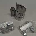 2.0 Inch Exhaust Clamp, Lap Joint Band Clamp 304 Stainless Steel for Pipes,Mufflers,Catalytic Converters - 2 Pack