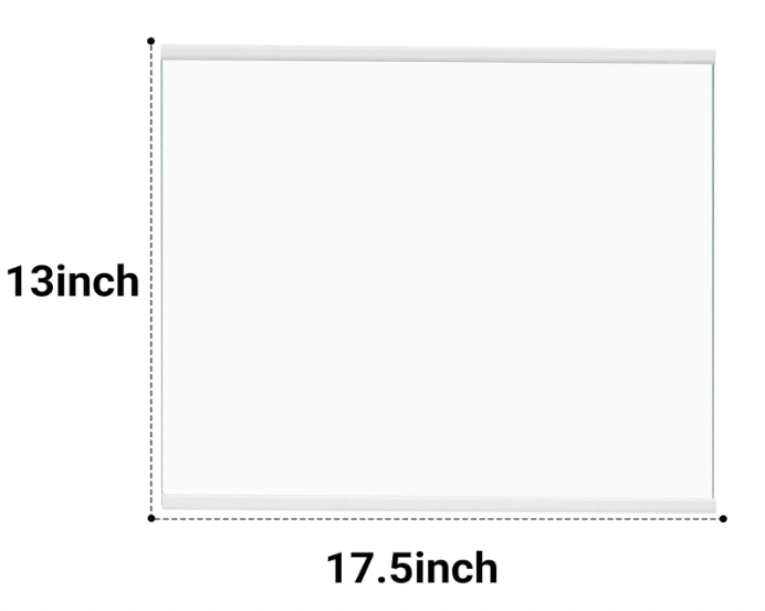 W11130200 Freezer Glass Shelf Replacement, for Whirlpool Refrigerators | Fridge Tempered Glass Shelves Compatible with WRS571CIDM00, WRS571CIHW04, Fits Model W10561292 W10773885, Size: 17.5" x 13"