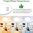 hepside 15.8INCH Big Dimmable Flush Mount Ceiling Light Fixture White, 3CCT 3000/4500/6000K Ceiling Lamp, 36W 4200LM Super Bright Low Profile Light for Bedroom, Kitchen, Bathroom, Hallway, 15.8Inch-1pack