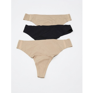 Emrin Seamless Women Underwear Thongs Set Of 3 Premium Lingerie, L