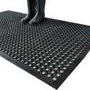 Uniboho Outdoor Rubber Floor Mats Anti Slip Restaurant Commercial Kitchen Rubber Drainage Mat 60 x 35 Heavy Duty Mat for Garage Garden Indoor Outside Industral Pool Entrance Bar Wet Area