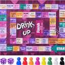 Drinking Games,Leather Mat Drinking Board Game for Adults,Interactive Girls Night Drinking Games,Bachelorette Party Games,Age 21+,2-8 Players (Purple)