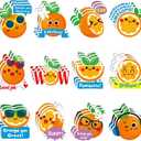 Jetec 300 Pcs Scratch and Sniff Sticker for Kids Smelly Scented Motivational Stickers Reward Teacher Incentive Positive Supplies for Student Classroom School Graduation(Orange)