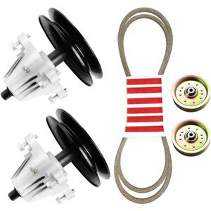 Deck Rebuild Kit for Sears Craftsman 42" Model LT2000 (2010-2013) Compatible with Spindles 918-04822 618-04822, Flat Idler Pulleys 756-04129, Deck Belt 754-04060 LTX1040 LTX1042