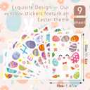 2 x 140PCS Easter Window Clings - 9 Sheets Double-Sided Reusable Bunny Egg Stickers, Anti-Collision Spring Decor for Glass, Mirror, Tile - Perfect for Home, School, Office & Indoor Party Decor