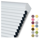 lazblinds cordless cellular shades no tools no drill light filtering cellular blinds for window size 48'' w x 64'' h, White