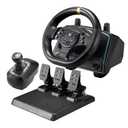 DOYO Gaming Steering Wheel with Pedals and Shifter, 900/ 1080 Racing Wheel, Hall Effect Pedals, Vibration Feedback, Paddle Shifters, Steering Wheel for PC, Xbox One, Xbox Series X|S, PS3 and Switch