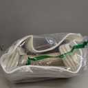 Goodpick Woven Storage Basket, Cotton Rope Basket for Dog Toys, Books, Stylish Gift Basket with Handles, 13 x 10 x 9 Inches Square Baskets for Organizing, Brown and White