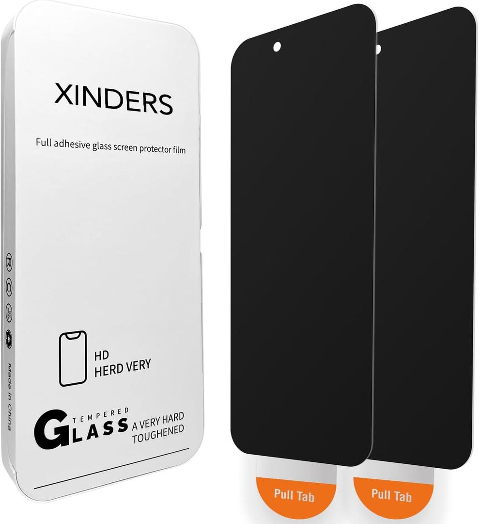 Designed for iPhone 17 Pro Privacy Tempered Glass Screen Protector [Military Grade Shatterproof & Longest Durable], Auto Dust-Elimination Installation Box, Bubble Free, HD Clear, Anti-Spy, Easy Installation, 2 Pack