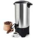 Commercial Coffee Urn, 50 Cups/7.5L Stainless Steel Large Coffee Dispenser, 1000W 120V Electric Coffee Maker Urn For Quick Brewing, Hot Water Urn with Detachable Power Cord for Easy Cleaning