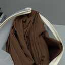 MooMee Bedding Duvet Cover Set 100% Washed Cotton Linen Like Textured Breathable Durable Soft Comfy (Solid Cocoa Brown, Queen 90"x90")