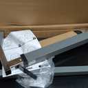 Vaunn Medical Pneumatic Adjustable Overbed Bedside Table with Wheels (Hospital and Home Use) (Black)