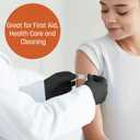 Caring Black Nitrile Exam Gloves, 50 Count, Powder Free and Not Made with Rubber Latex, for Medical Use, Cleaning, Food Prep