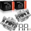 A-Premium Front Side Disc Brake Caliper Assembly with Bracket Compatible with Infiniti Models - FX35 2006-2013, FX45 2006-2008, FX37 2013, QX70 2014-2PC Set